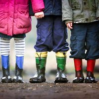 Students engage in experiential education - rain or shine - at Summerfield!