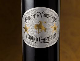 Galante Vineyards Grand Champion Wine Label Design