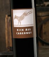 Galante Vineyards Kick Ass Wine Label Design