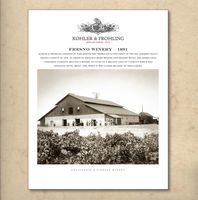 Kohler & Frohling Fresno Winery Sales Sheet Design
