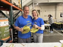 Packing food at the Redwood Empire Food Bank
