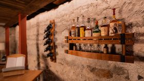 whiskey barrel wall shelf
