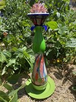 multi-colored glass for the garden