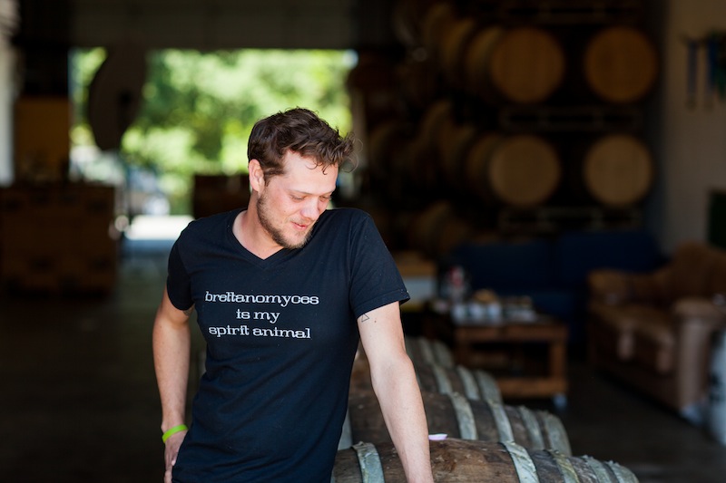 Images of Shady Oak Barrel House, and owner Steve Doty at work brewing beer.