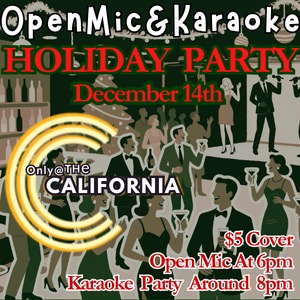 Open Mic Holiday Party California Theatre
