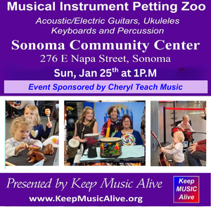 Music Petting Zoo at Sonoma Community Center by Cheryl Teach Music